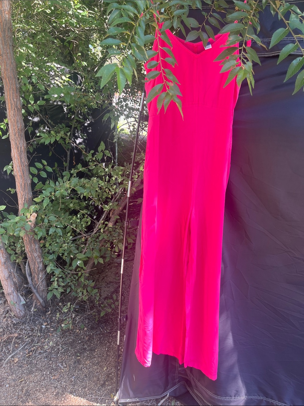 Old Navy Bright Pink Sleeveless Wide-Leg Jumpsuit